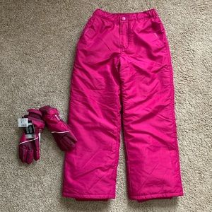 Bundle of Children’s Place Snow Pants and Gloves